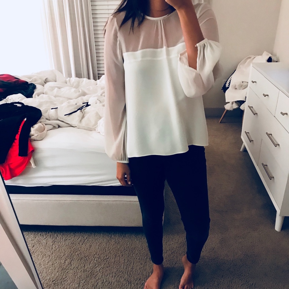 Zara white blouse